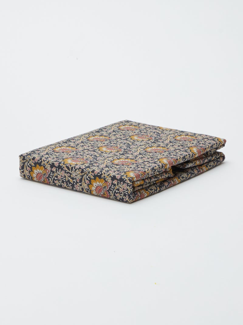 Parure de lit 1 personne 140 x 200cm en coton 57 fils - Kiabi Home Gris fleuri - Kiabi