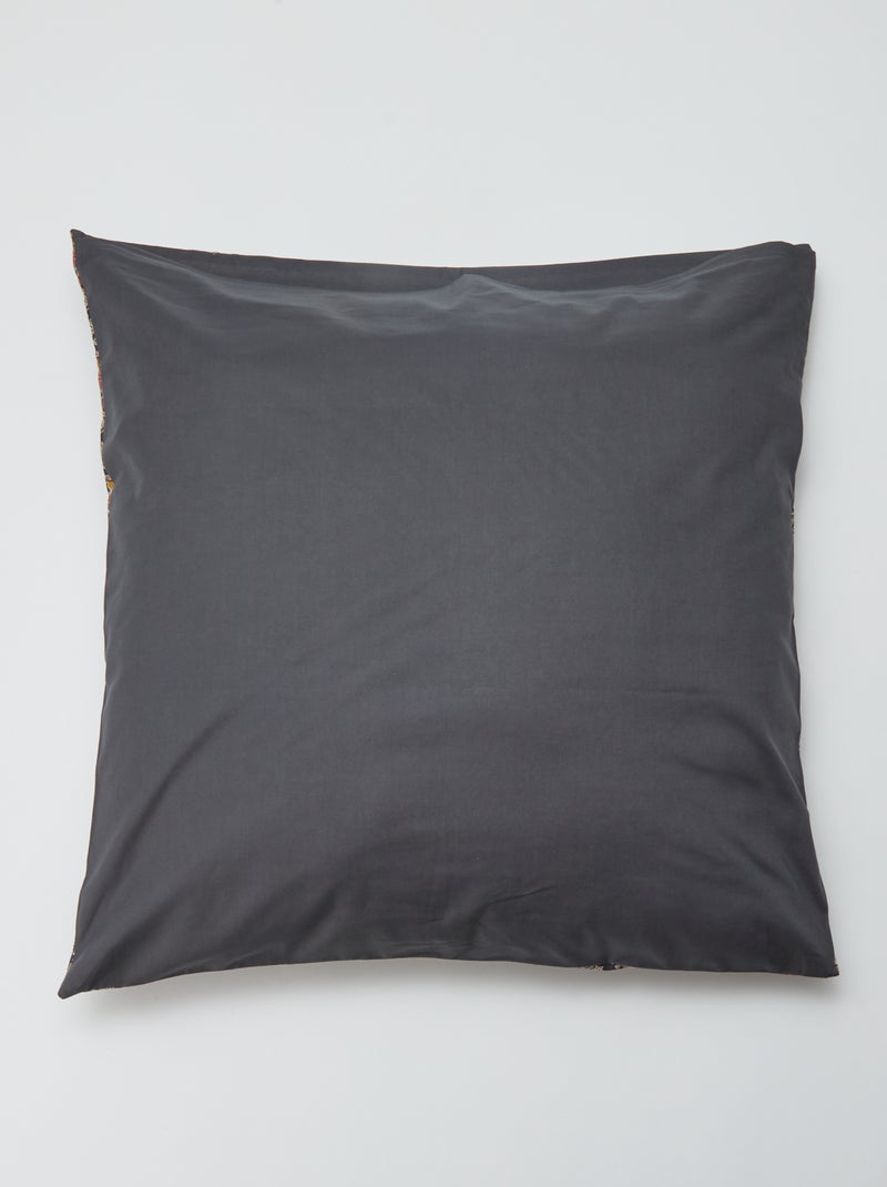 Parure de lit 1 personne 140 x 200cm en coton 57 fils - Kiabi Home Gris fleuri - Kiabi