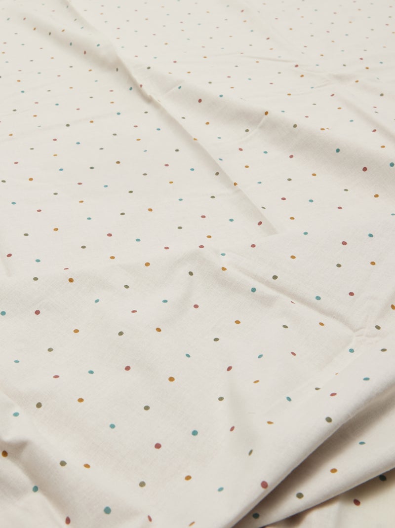 Parure de lit 1 personne 140x200 cm en coton Beige - Kiabi