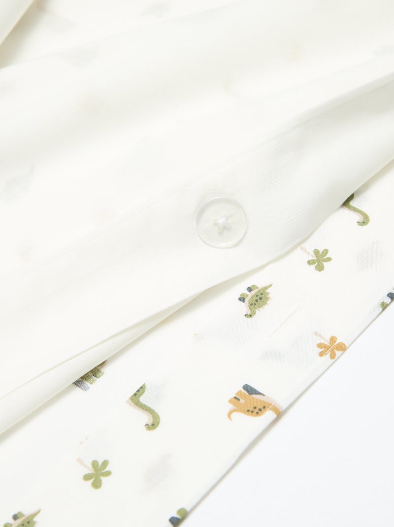 Parure de lit 1 personne 140x200 cm en coton Beige - Kiabi