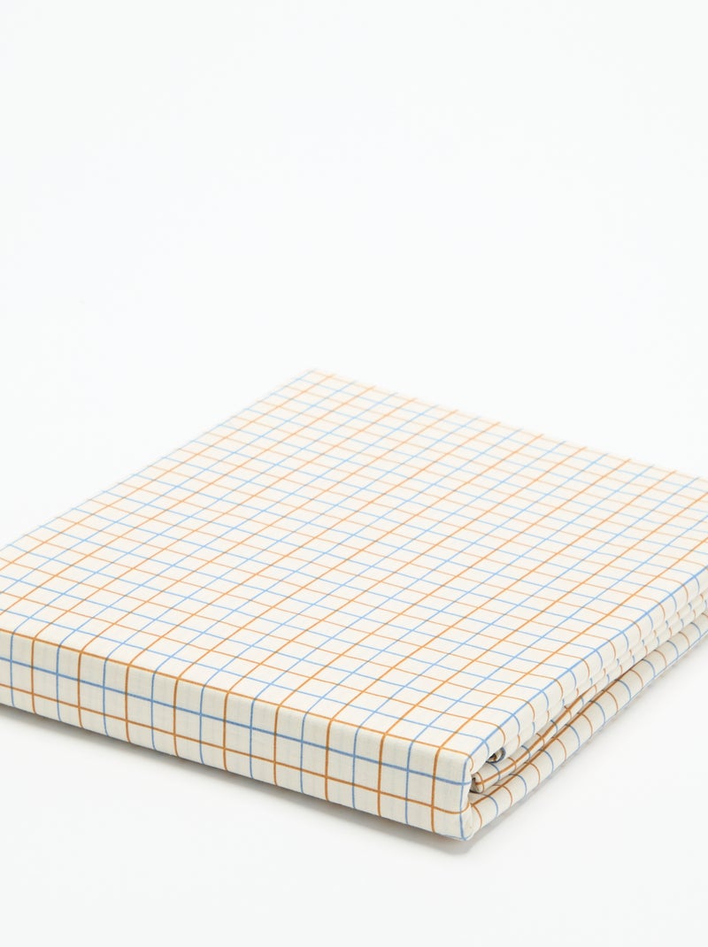 Parure de lit 1 personne 140x200 cm en coton Blanc - Kiabi