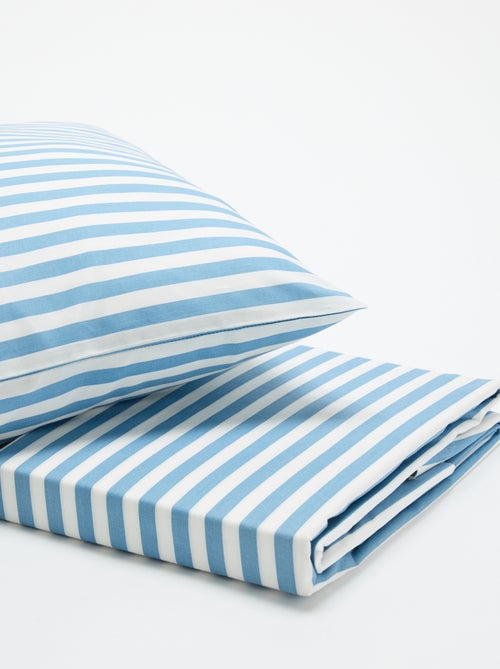 Parure de lit 1 personne 140x200 cm en coton - Kiabi Parure de lit 1 personne 140x200 cm en coton - Kiabi