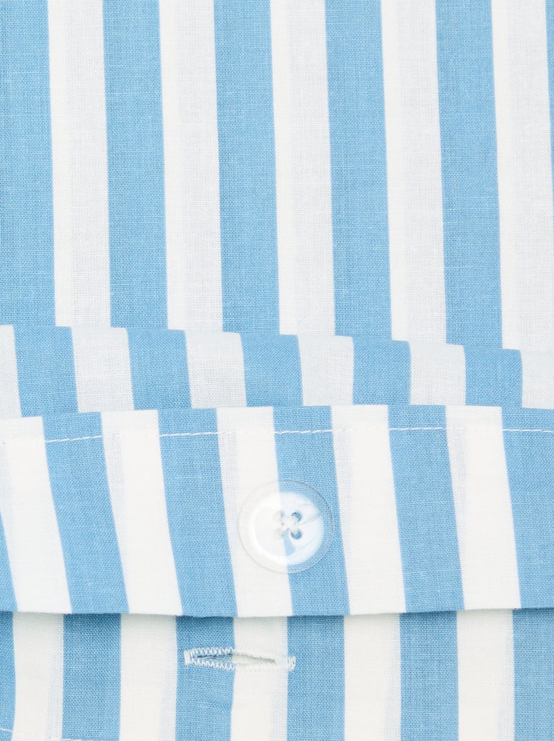 Parure de lit 1 personne 140x200 cm en coton Bleu - Kiabi