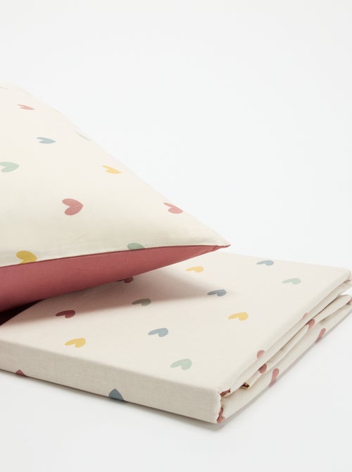 Parure de lit 1 personne 140x200 cm en coton - Kiabi