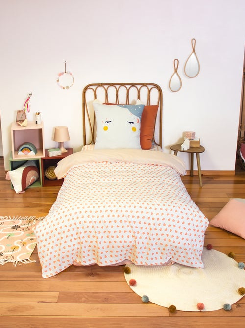 Parure de lit 1 personne 2 pièces : housse de couette + taie d'oreiller - Kiabi