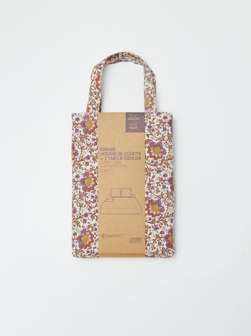 Parure de lit 2 personnes 240 x 220cm en coton 57 fils - Kiabi Home - Kiabi