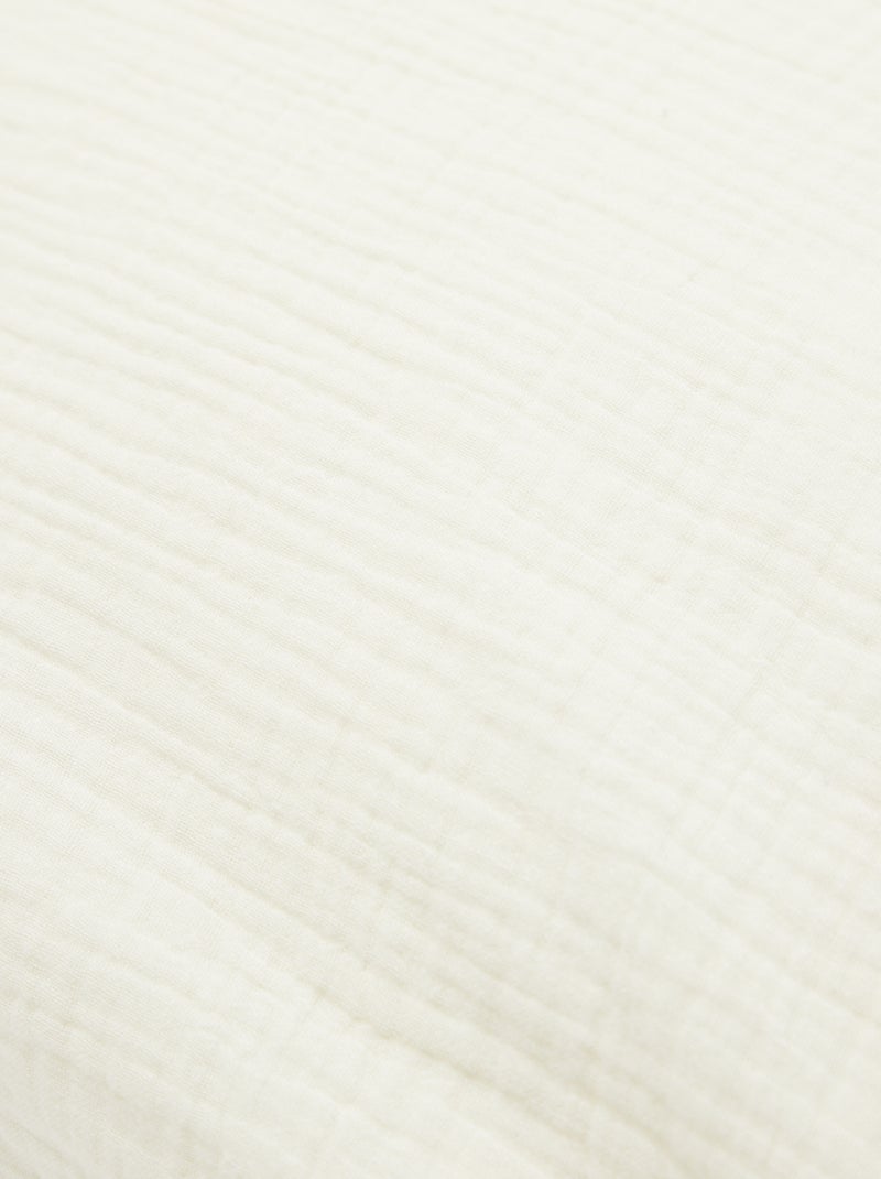 Parure de lit 2 personnes (240 x 220cm) en gaze de coton - Kiabi Home Beige rayé - Kiabi