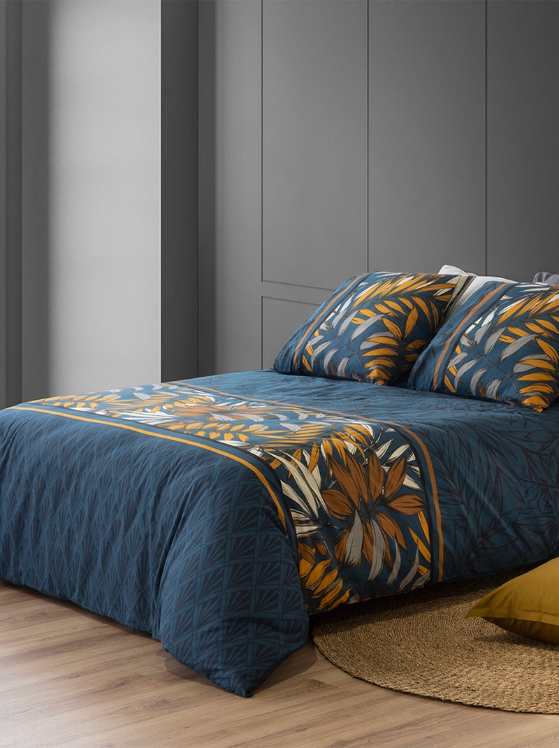 Parure de lit 2 personnes Bleu marine - Kiabi