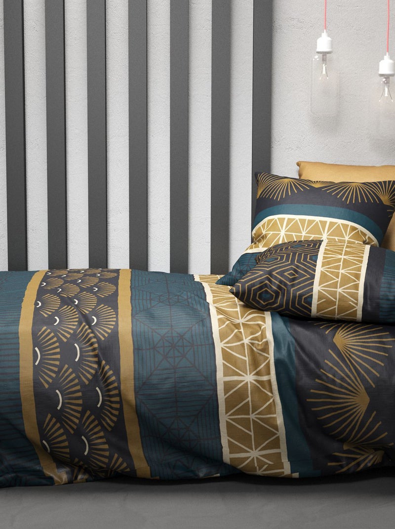 Parure de lit imprimée housse de couette + 2 taies - 2 personnes Blanc - Kiabi