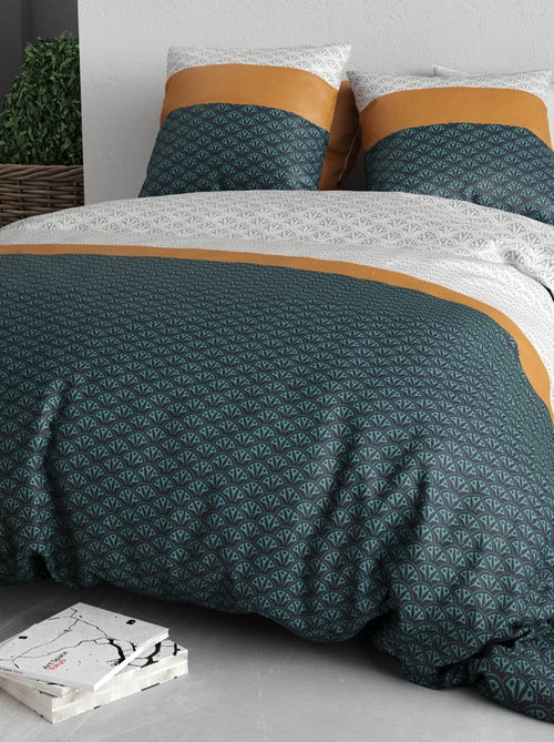 Parure de lit imprimée housse de couette + 2 taies - 2 personnes - Kiabi