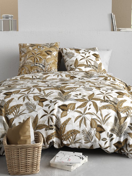 Parure de lit imprimée housse de couette + 2 taies d'oreiller - 2 personnes - Kiabi