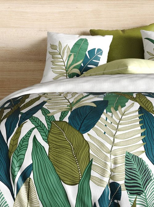 Parure de lit imprimée housse de couette + taies - 2 personnes - Kiabi