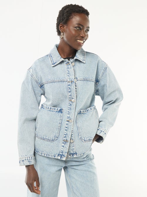 Patch Pocket Denim Jacket - Kiabi