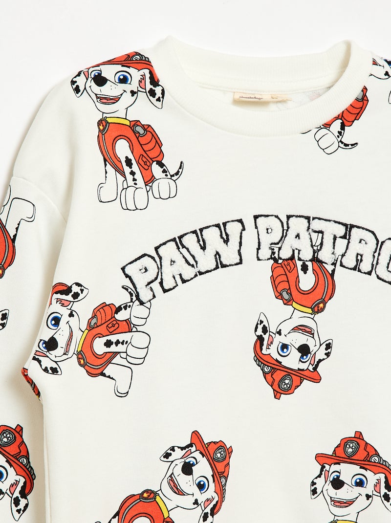 Patrol' French Terry Sweatshirt White - Kiabi