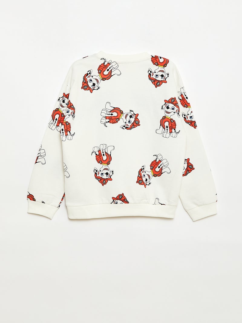 Patrol' French Terry Sweatshirt White - Kiabi