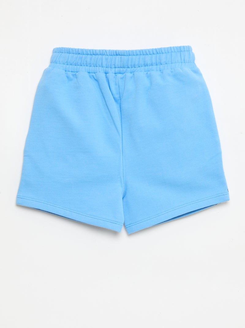 Patrol' printed French terry cotton shorts Blue - Kiabi