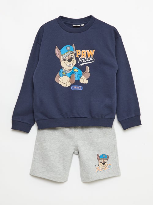 Patrol printed set sweat shirt + cotton shorts - Kiabi