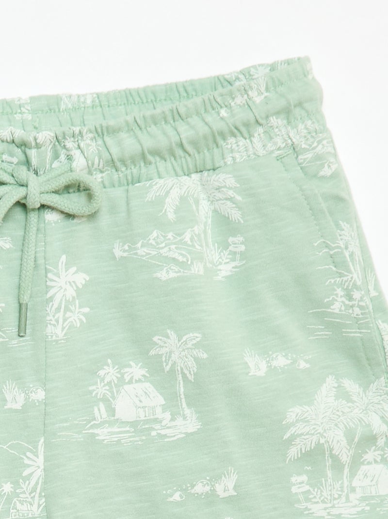 Patterned Bermuda Shorts Green - Kiabi