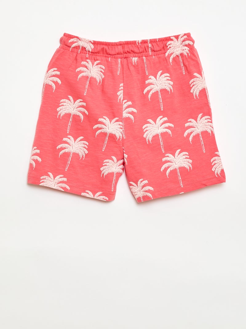 Patterned Bermuda Shorts Red - Kiabi