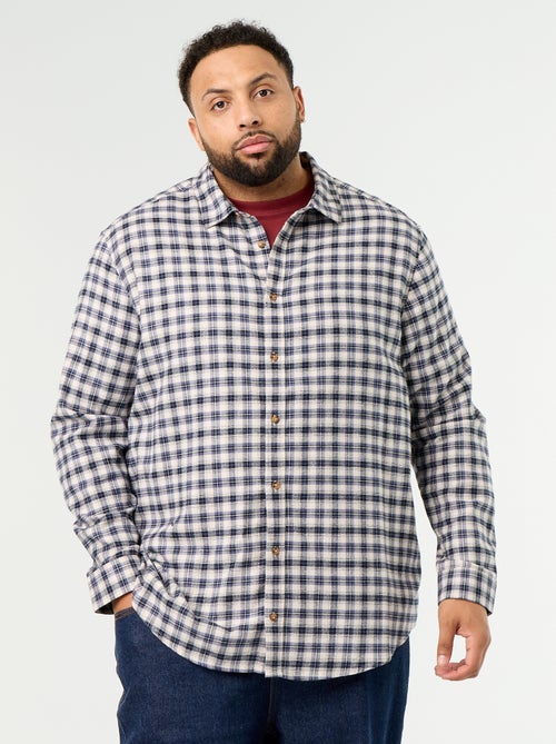 Patterned flannel shirt - Kiabi