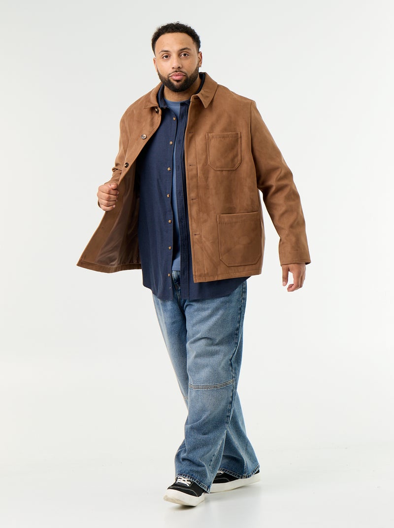 Patterned flannel shirt Blue - Kiabi