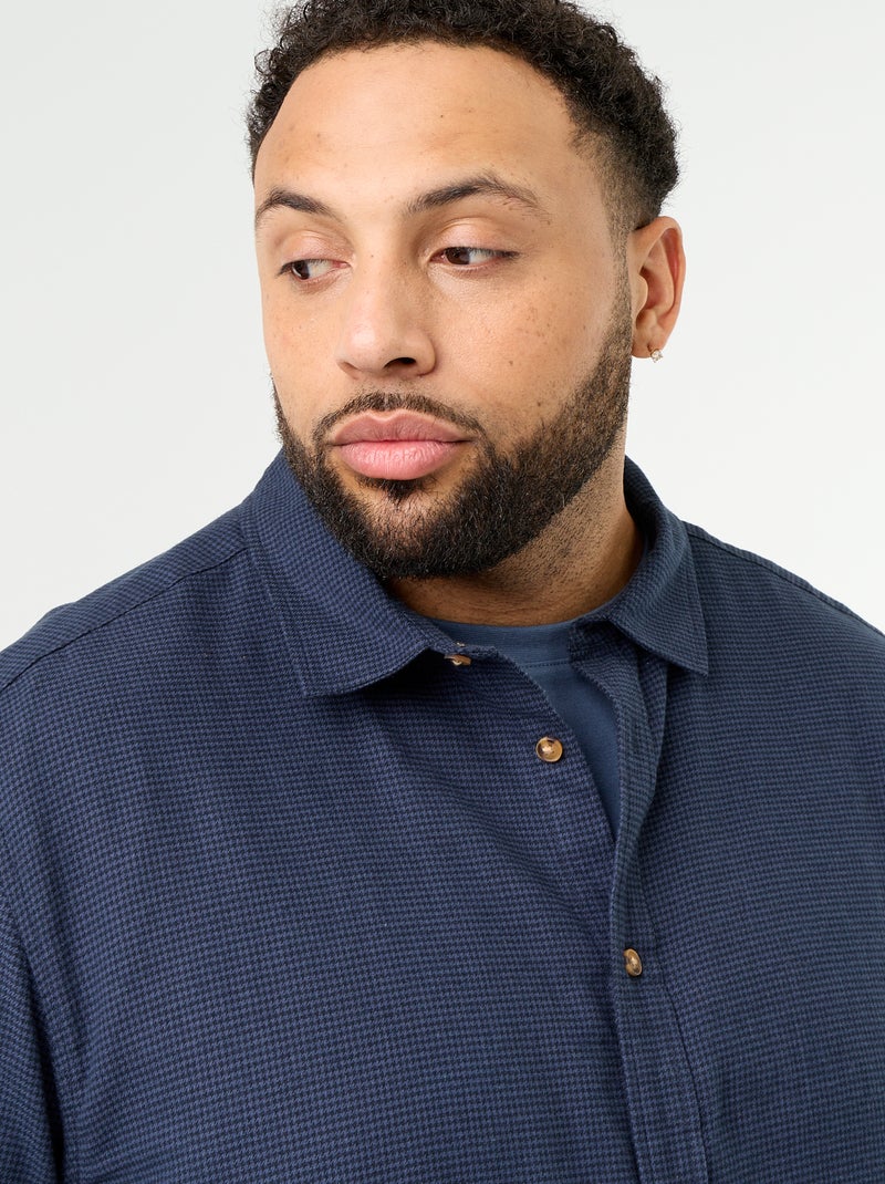 Patterned flannel shirt Blue - Kiabi
