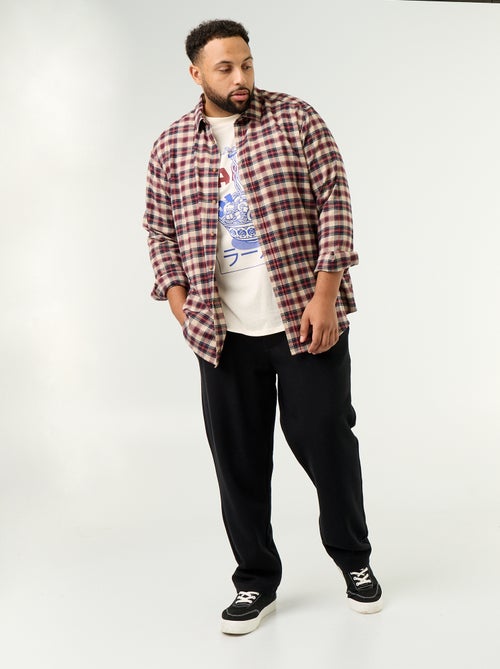 Patterned flannel shirt - Kiabi