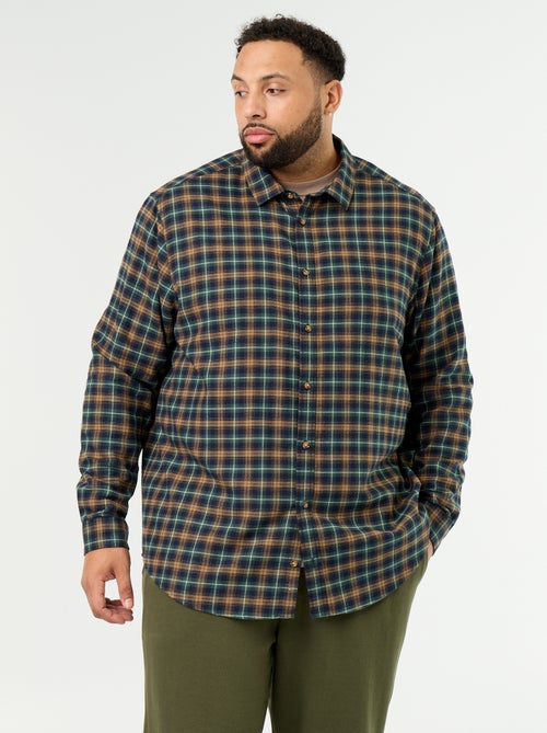 Patterned flannel shirt - Kiabi