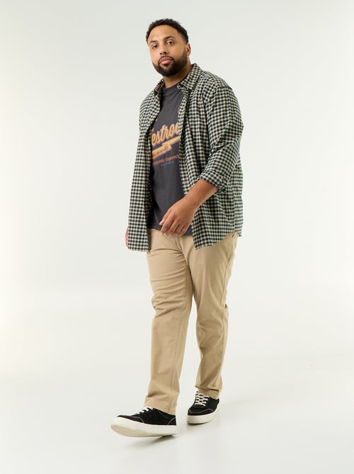 Patterned flannel shirt - Kiabi