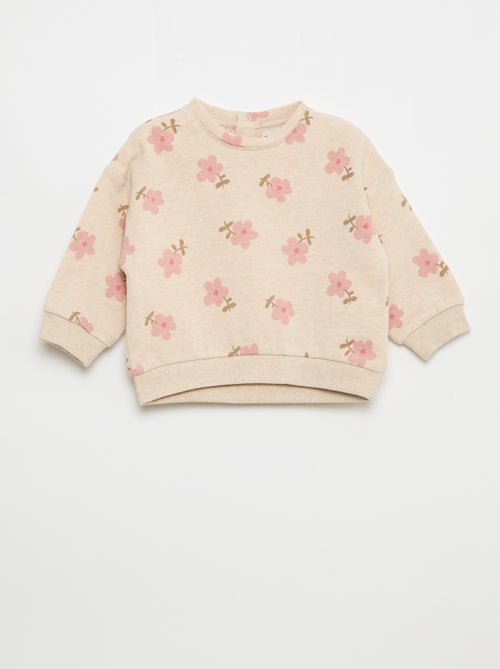 Patterned Fleece Sweatshirt - Kiabi