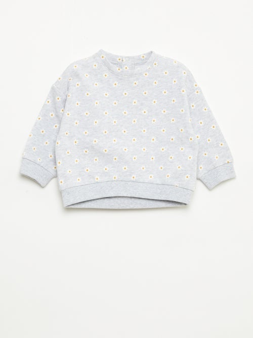 Patterned Fleece Sweatshirt - Kiabi