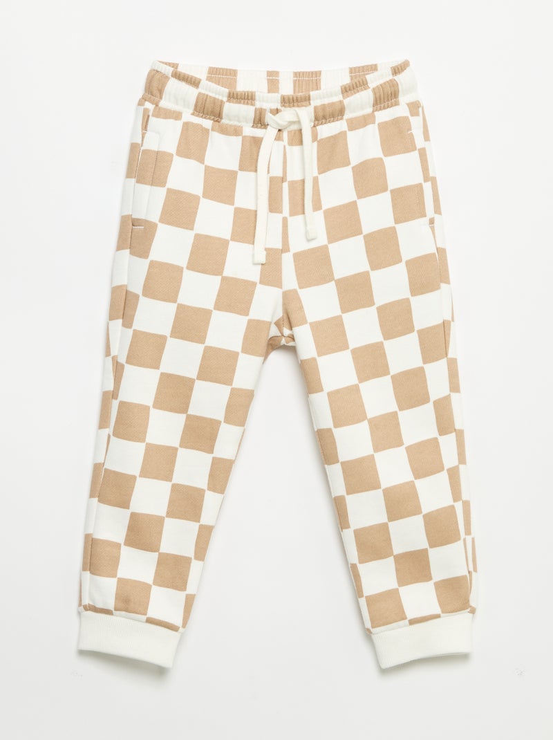 Patterned Joggers Beige - Kiabi