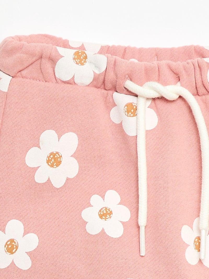 Patterned Joggers Pink - Kiabi
