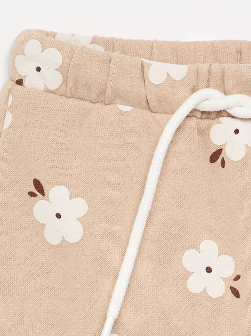Patterned jogging pants Beige - Kiabi