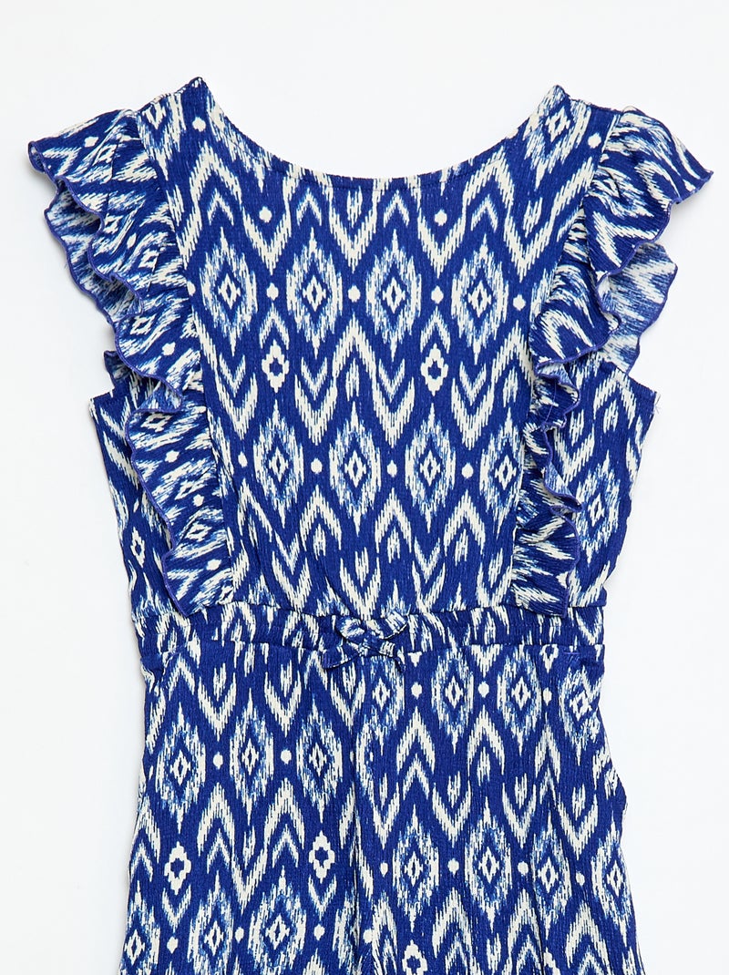 Patterned Jumpsuit Blue - Kiabi