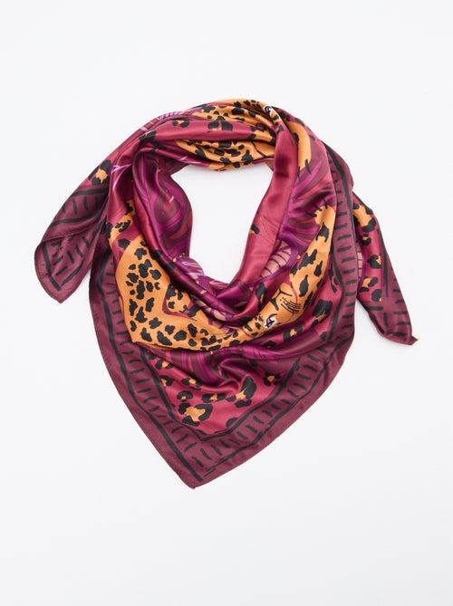 Patterned Large Square Scarf - Kiabi