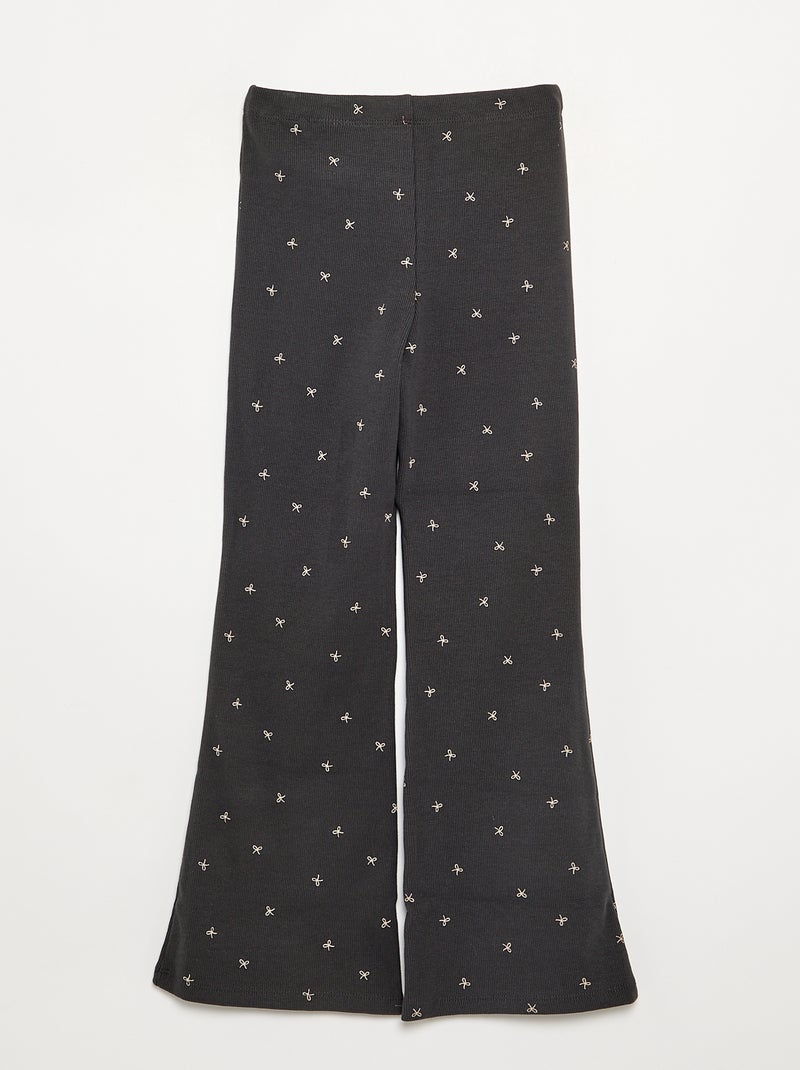 Patterned Long Leggings Grey - Kiabi