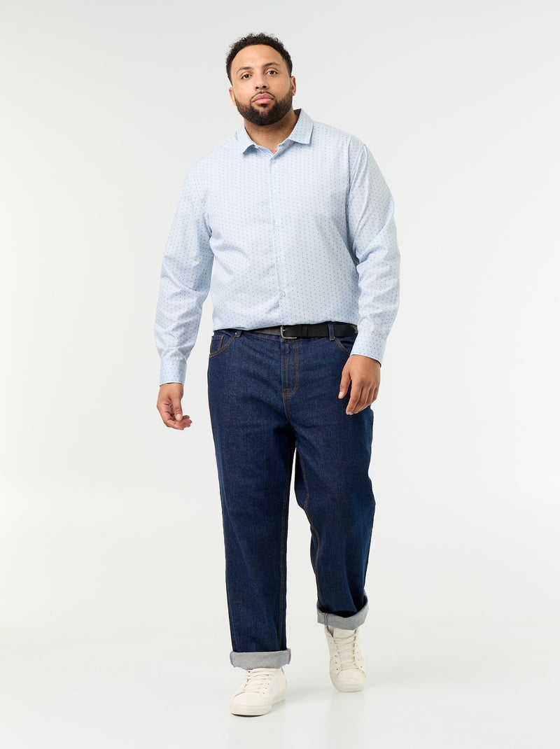 Patterned long-sleeve shirt Blue - Kiabi