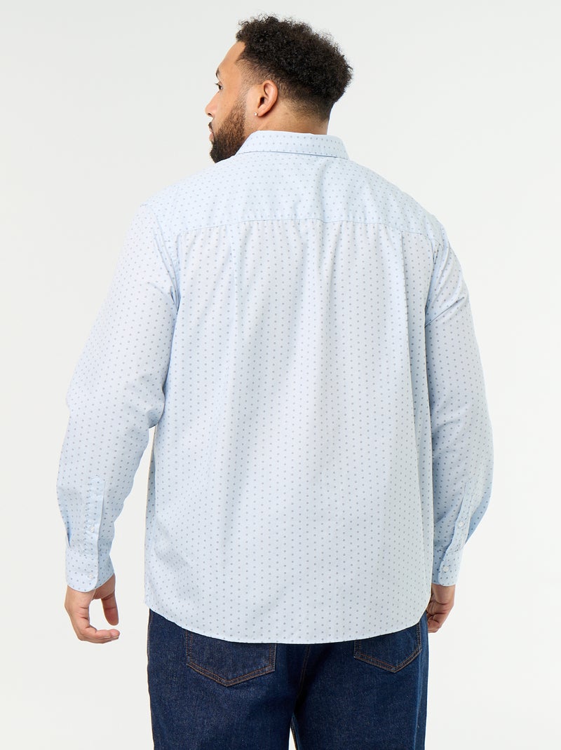 Patterned long-sleeve shirt Blue - Kiabi
