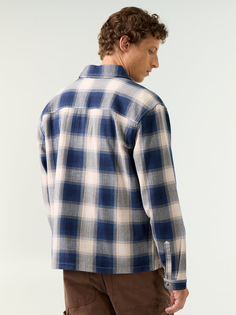 Patterned Overshirt Blue - Kiabi