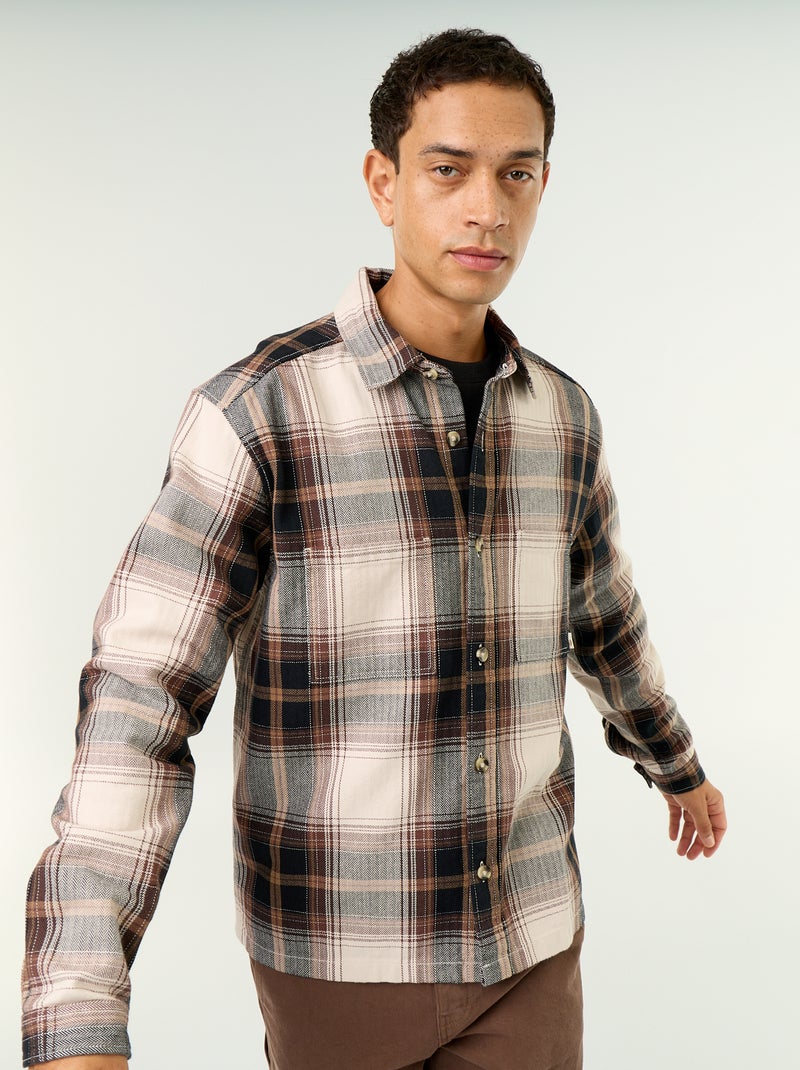 Patterned Overshirt Brown - Kiabi