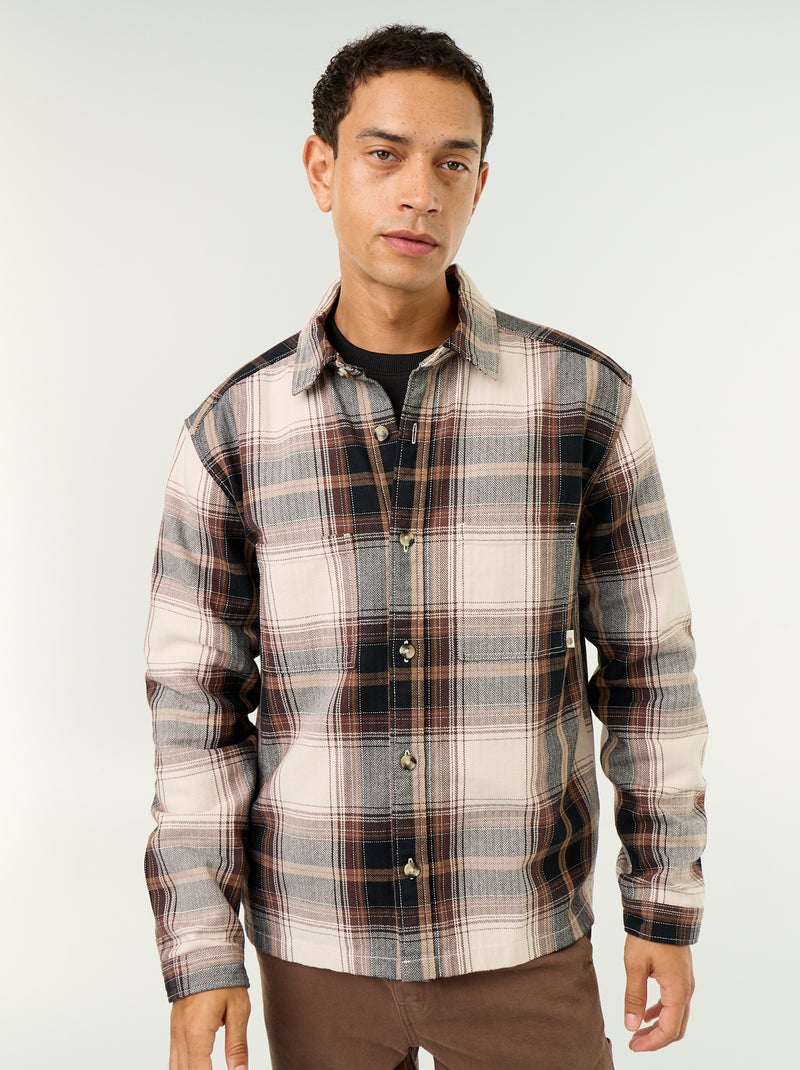 Patterned Overshirt Brown - Kiabi
