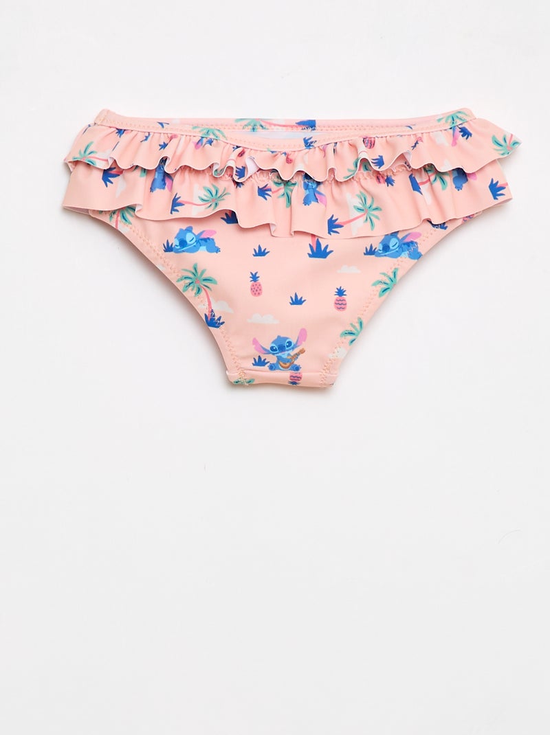 Patterned Ruffled Swimsuit Orange - Kiabi
