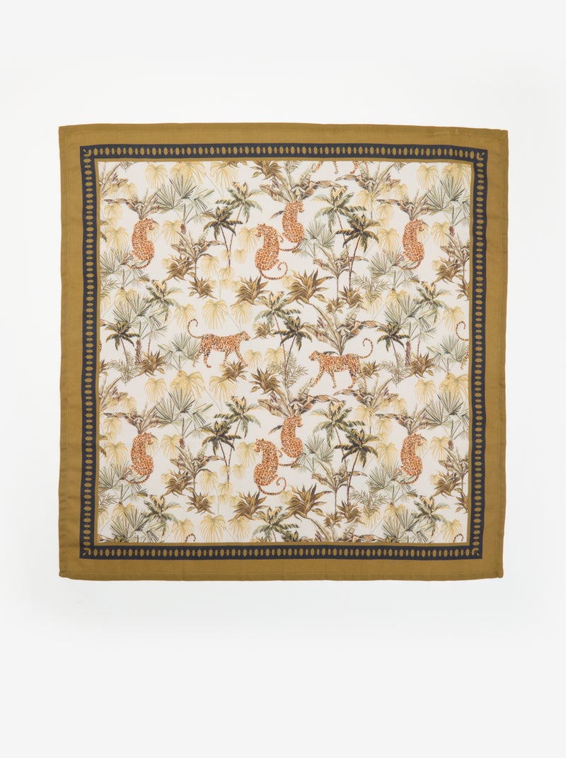 Patterned Scarf Khaki - Kiabi