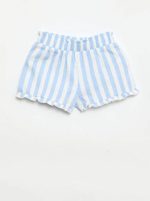 Patterned shorts with ruffled hem - Kiabi