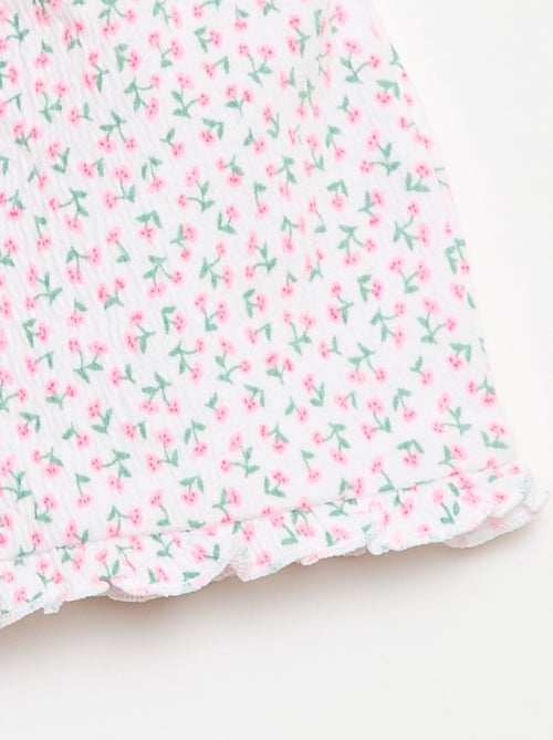 Patterned shorts with ruffled hem - Kiabi