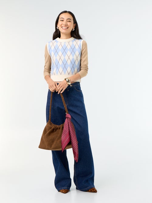 Patterned Sleeveless Sweater - Kiabi