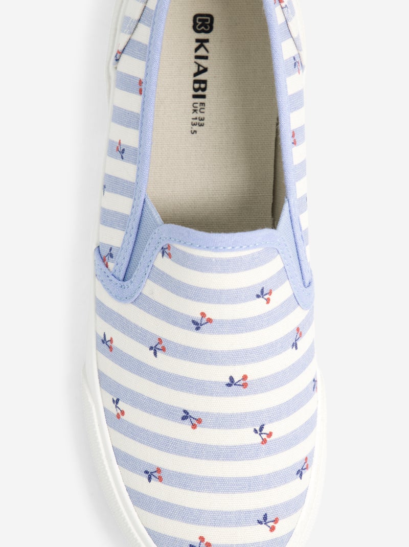 Patterned Slip-On Sneakers Blue - Kiabi