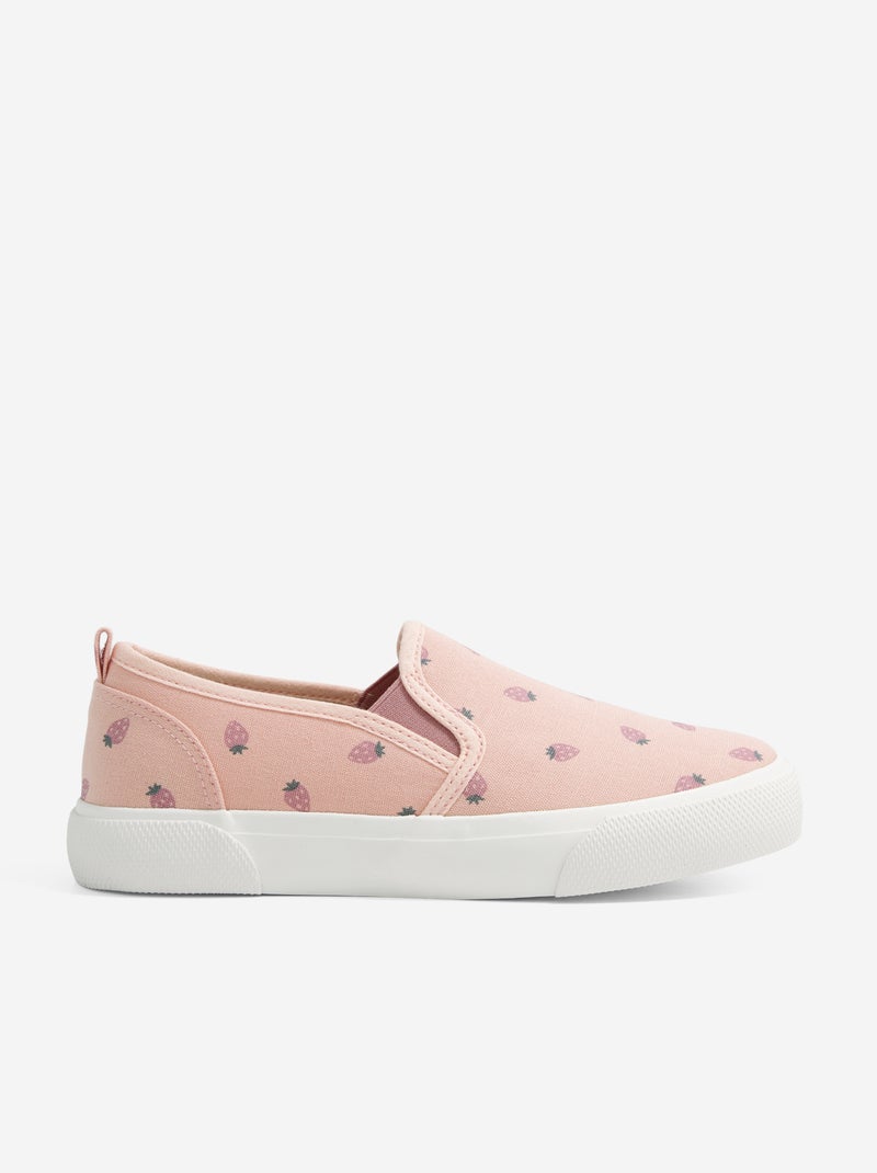 Patterned Slip-On Sneakers Pink - Kiabi