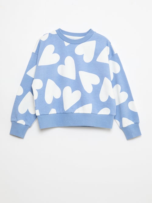 Patterned Sweatshirt with Round Neck - Kiabi Patterned Sweatshirt with Round Neck - Kiabi